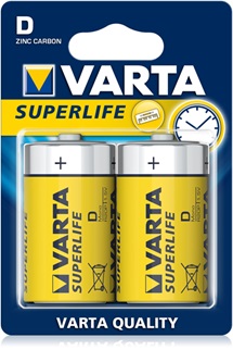 Baterii zinc carbon, Super life Varta D/2