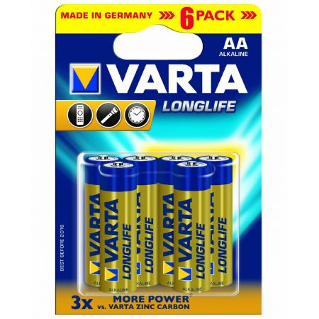 Baterii alcaline Varta Longlife AA/6.